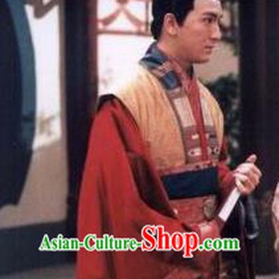Traditional Chinese Tang Dynasty De Emperor Li Kuo Replica Costume for Men
