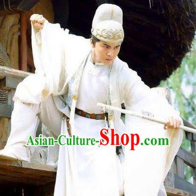 Traditional Chinese Tang Dynasty Nobility Childe Swordsman Wang Yuanfang Replica Costume for Men