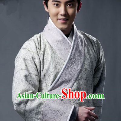 Traditional Chinese Tang Dynasty Nobility Childe Swordsman Chu Shangyuan Replica Costume for Men