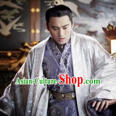Traditional Chinese Tang Dynasty Gao Emperor Li Zhi Embroidered Replica Costume for Men