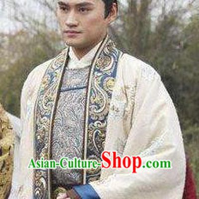 Traditional Chinese Tang Dynasty Emperor Li Zhi Embroidered Replica Costume for Men