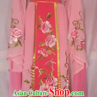 Traditional China Beijing Opera Princess Pink Dress Chinese Peking Opera Diva Embroidered Costume