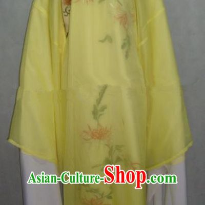 China Beijing Opera Lang Scholar Yellow Embroidered Chrysanthemum Robe Chinese Traditional Peking Opera Niche Costume for Adults