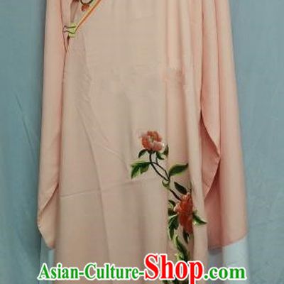 China Beijing Opera Lang Scholar Niche Costume Pink Embroidered Peony Robe for Adults
