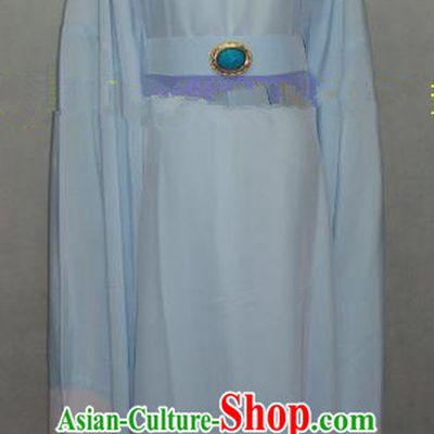 Traditional Chinese Beijing Opera Niche Costume Beijing Opera Blue Robe for Adults