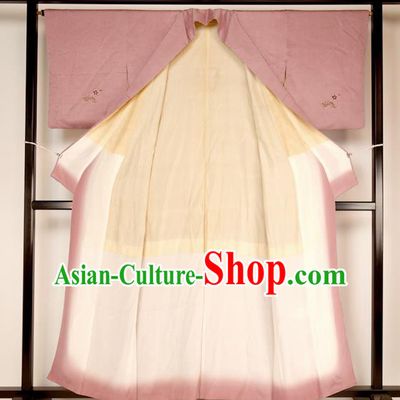 Asian Japan Palace Kimono Ancient Pink Yukata Dress Formal Costume Furisode Kimonos for Women