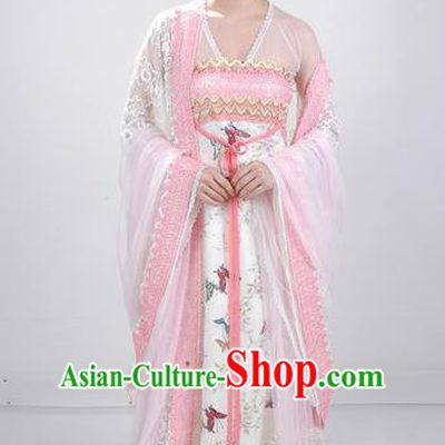 Chinese Ancient Tang Dynasty Shengping Princess Embroidered Dress Replica Costume for Women