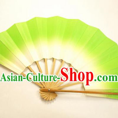 Asian Japanese Dance Green Fans Folding Fan Traditional Fans for Women