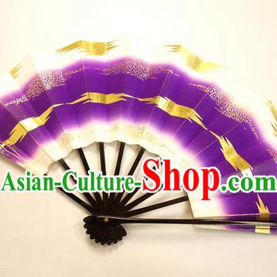 Asian Japanese Dance Purple Fans Folding Fan Traditional Fans for Women