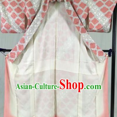 Asian Japan Palace Printing Kimono Formal Costume Furisode Kimonos Ancient Yukata Dress for Women