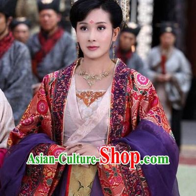 Chinese Traditional Tang Dynasty Palace Princess Tai Ping Replica Costume for Women