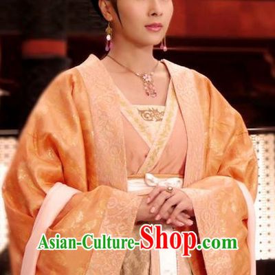 Chinese Ancient Tang Dynasty Princess Tai Ping Embroidered Dress Palace Replica Costume for Women