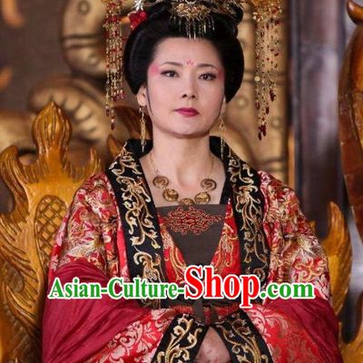 Chinese Ancient Tang Dynasty Embroidered Dress Empress Wei Replica Costume for Women