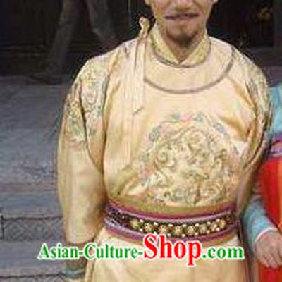Traditional Chinese Tang Dynasty Emperor Ruizong Li Dan Imperial Robe Replica Costume for Men