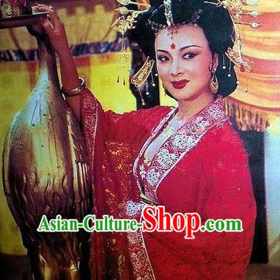 Chinese Ancient Tang Dynasty Lady Yang Dress Imperial Concubine Replica Costume for Women