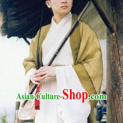 Chinese Ancient Romance of the West Chamber Tang Dynasty Childe Zhang Replica Costume for Men