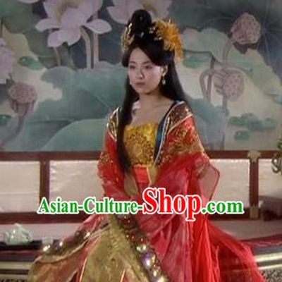 Chinese Tang Dynasty Princess Gao Yang Hanfu Dress Wedding Replica Costume for Women