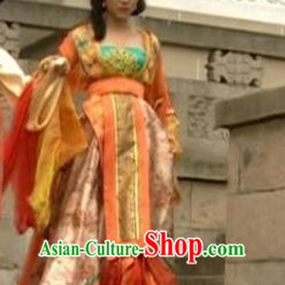 Chinese Tang Dynasty Princess Gao Yang Hanfu Dress Replica Costume for Women