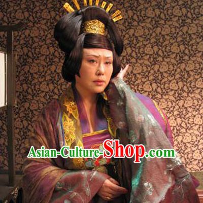 Chinese Tang Dynasty Queen Embroidered Hanfu Dress Ancient Empress Wu Zetian Replica Costume for Women