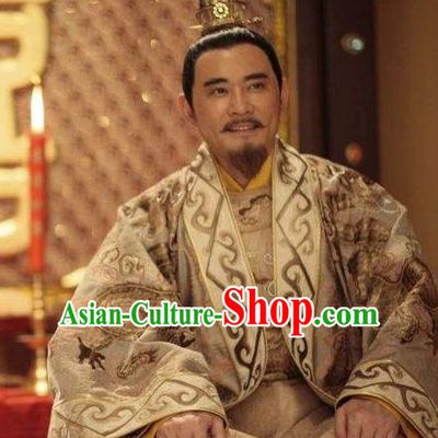 Chinese Ancient Gaozong Emperor of Tang Dynasty Li Zhi Embroidered Replica Costume for Men