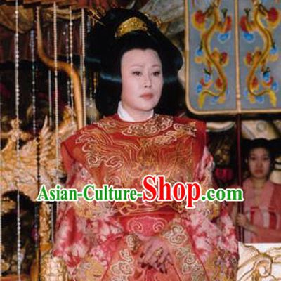 Chinese Tang Dynasty Queen Embroidered Hanfu Dress Ancient Empress Wu Meiniang Replica Costume for Women