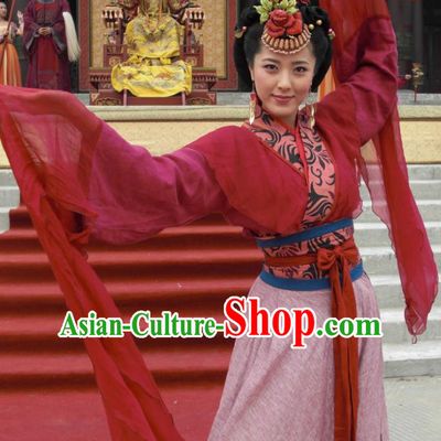 Chinese Tang Dynasty Geisha Embroidered Hanfu Dress Ancient Courtesan Zhao Hongchen Replica Costume for Women