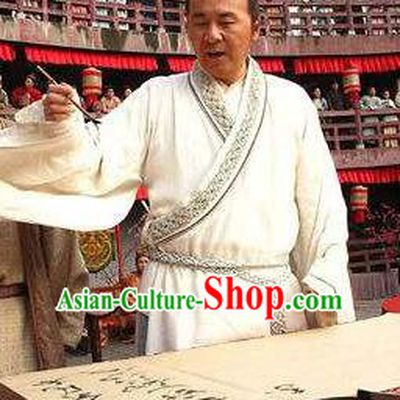 Chinese Ancient Tang Dynasty Romanticism Poet Li Bai Replica Costume for Men