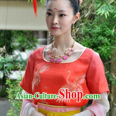 Chinese Ancient Tang Dynasty Princess Embroidered Dress Replica Costume for Women