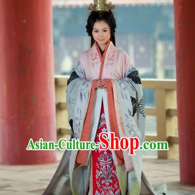 Chinese Han Dynasty Ancient Princess Hanfu Embroidered Dress Costume for Women