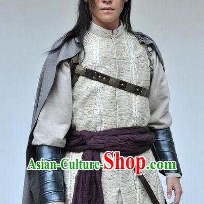 Traditional Chinese Tang Dynasty Swordsman Clothing Knight Replica Costume for Men