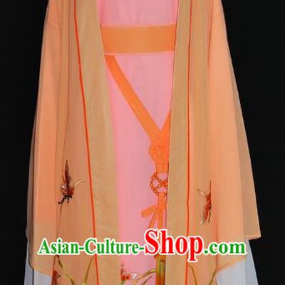 Traditional Chinese Beijing Opera Orange Costume Peking Opera Niche Clothing for Adults