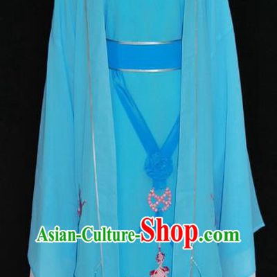 Traditional Chinese Beijing Opera Blue Costume Peking Opera Niche Clothing for Adults