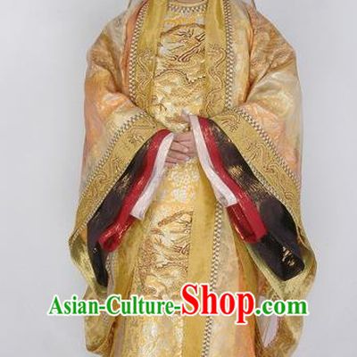 Chinese Ancient Emperor Suzong of Tang Dynasty Li Heng Embroidered Imperial Robe Replica Costume for Men