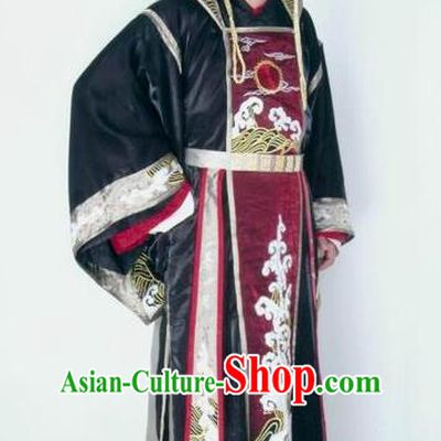 Chinese Ancient Tang Dynasty Royal Highness Li Pu Embroidered Replica Costume for Men