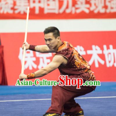 Top Male Kung Fu Suit Kung Fu Uniform Chinese Jacket Taiji Clothes Dress Dresses Kung Fu Clothing Embroidered Tai Chi Suits Custom Kung Fu Embroidery Uniforms