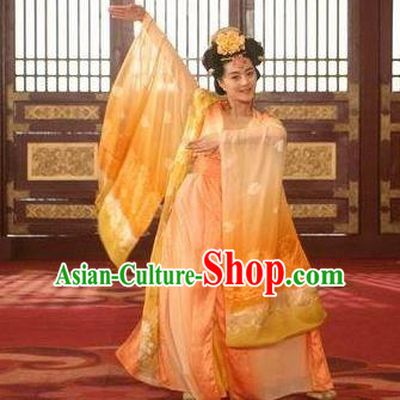 Ancient Chinese Tang Dynasty Consort Yang Hanfu Dance Dress Palace Lady Replica Costume for Women