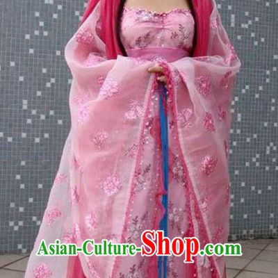 Ancient Chinese Tang Dynasty Crown Princess of Li Jiancheng Hanfu Dress Replica Costume for Women