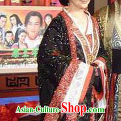 Ancient Chinese Tang Dynasty Empress Dou of Li Yuan Hanfu Dress Replica Costume for Women