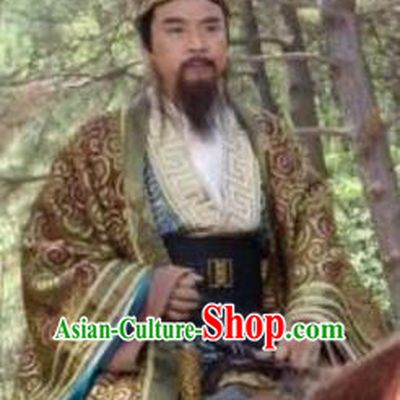 Chinese Ancient Gao Emperor of Tang Dynasty Li Yuan Embroidered Replica Costume for Men