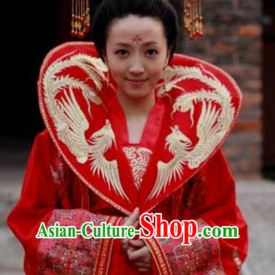 Ancient Chinese Tang Dynasty Princess Embroidered Hanfu Wedding Dress Replica Costume for Women