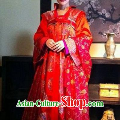Chinese Tang Dynasty Historical Costume Ancient Imperial Consort Wedding Dress Replica Costume for Women
