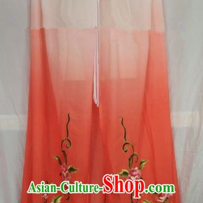 Traditional Chinese Beijing Opera Orange Embroidered Cloak Professional Peking Opera Diva Clothing