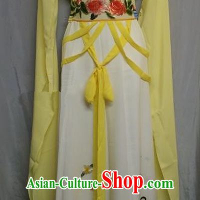 Traditional Chinese Beijing Opera Nobility Lady Costume Professional Peking Opera Diva Yellow Dress