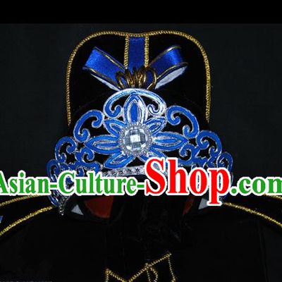 China Traditional Beijing Opera Young Men Headwear Chinese Peking Opera Niche Hats for Men