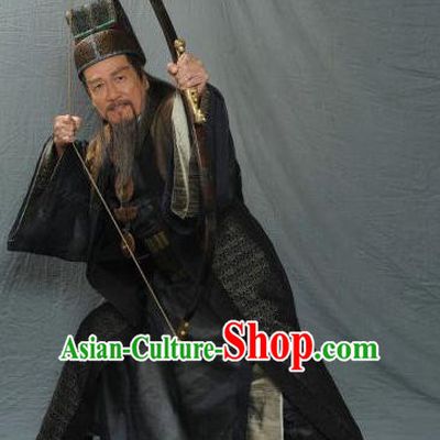 Traditional Chinese Ancient Prime Minister Song Dynasty Chancellor Replica Costume for Men