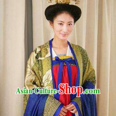 Chinese Ancient Tang Dynasty Empress Zhangsun of Li Shimin Hanfu Dress Historical Costume for Women