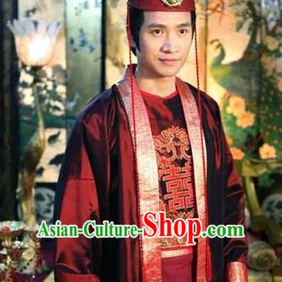 Traditional Chinese Ancient Tang Dynasty General Pei Replica Costume for Men