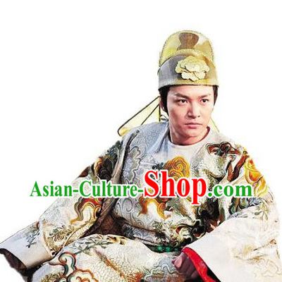 Traditional Chinese Ancient Emperor Gaozong of Tang Dynasty Li Zhi Replica Costume for Men