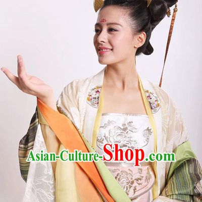 Chinese Ancient Tang Dynasty Nobility Lady Hanfu Dress Historical Costume for Women