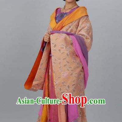 Chinese Ancient Tang Dynasty Palace Female Officials Shangguan Waner Hanfu Dress Historical Costume for Women